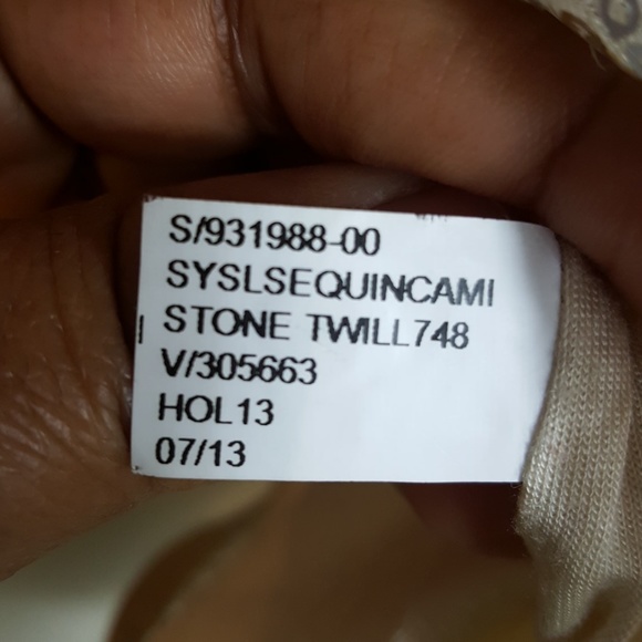 tan gray sequin strap tank top - Picture 6 of 9